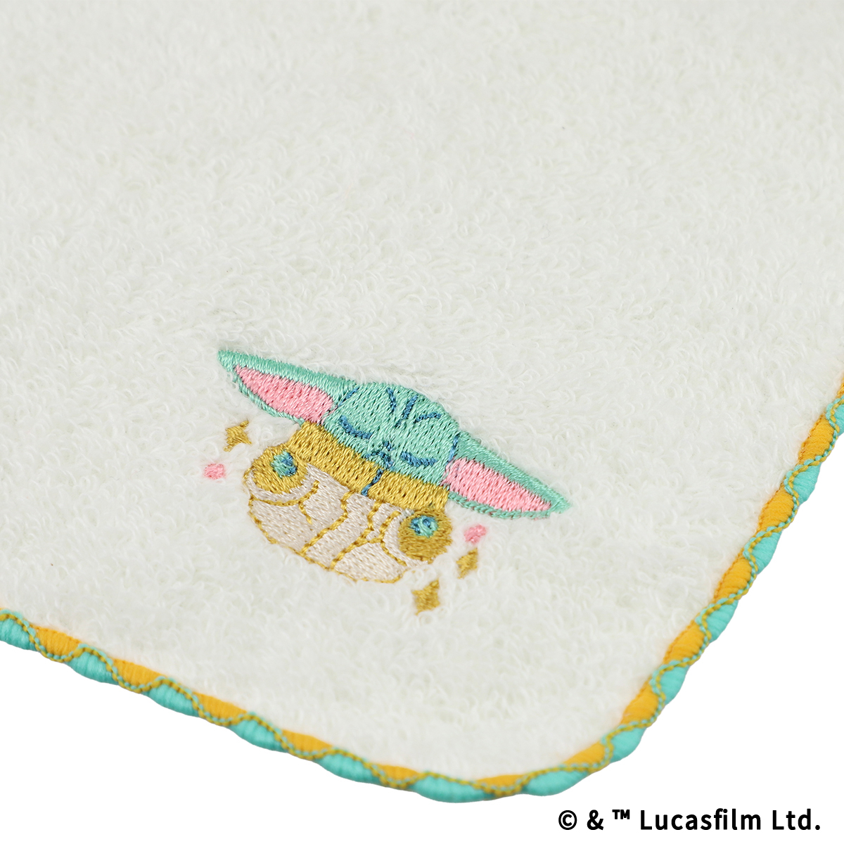 STAR WARS GROGU CUTEST IN THE GALAXY 刺繍ミニタオル アイボリー