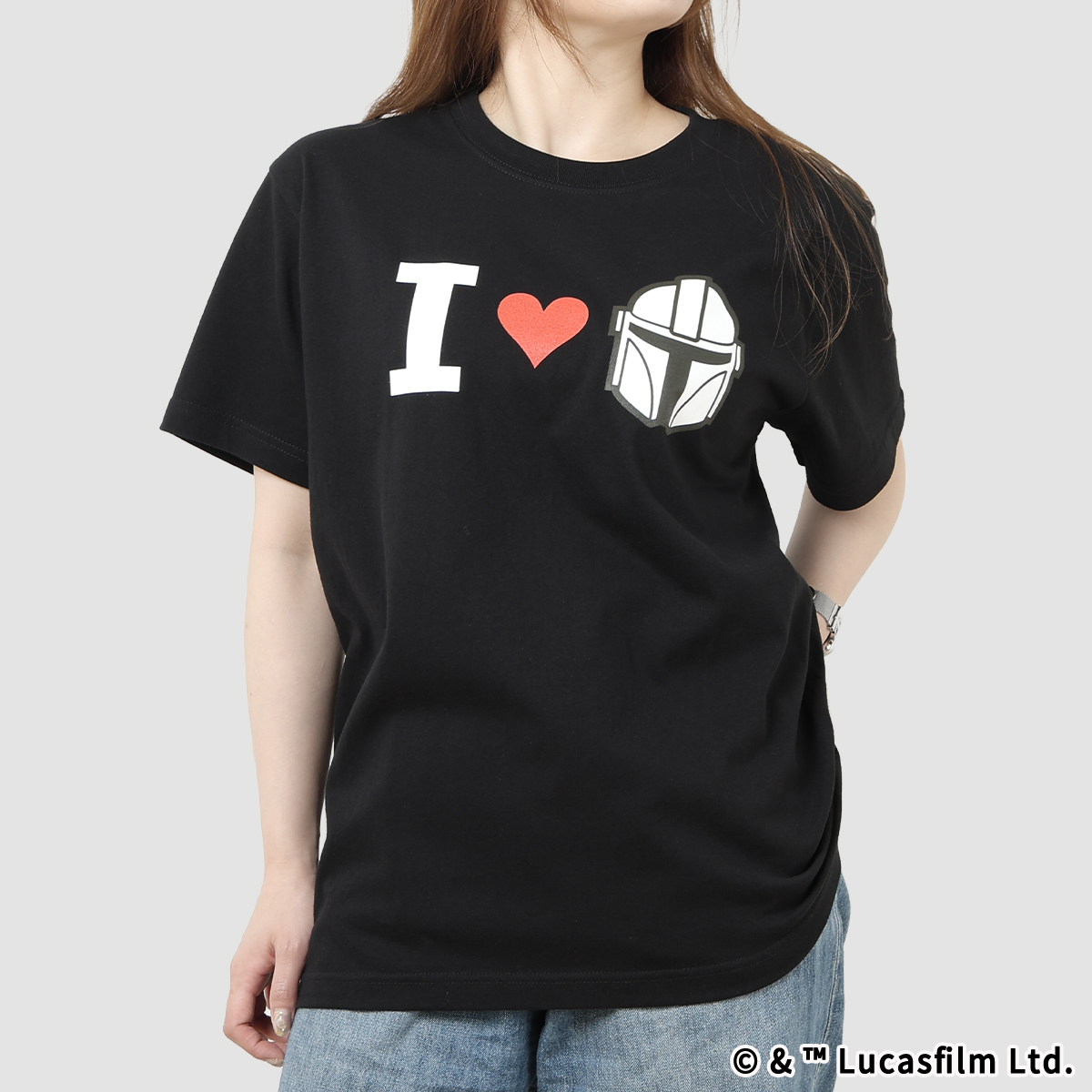 STAR WARS Tシャツ I LOVE MANDO 黒