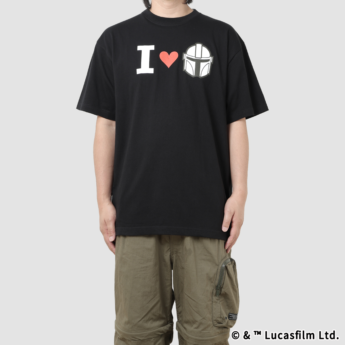 STAR WARS Tシャツ I LOVE MANDO 黒